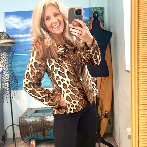 VTG Helene Berman,London,Animal Print Fur Jacket & Top,Excellent Condition, S - Picture 1 of 15